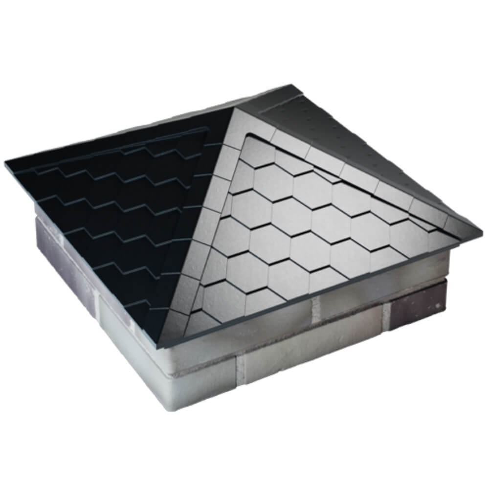 Колпак Zking Эверест Черный на столб 2х2 кирпича (535х535мм) Новосибирск фото