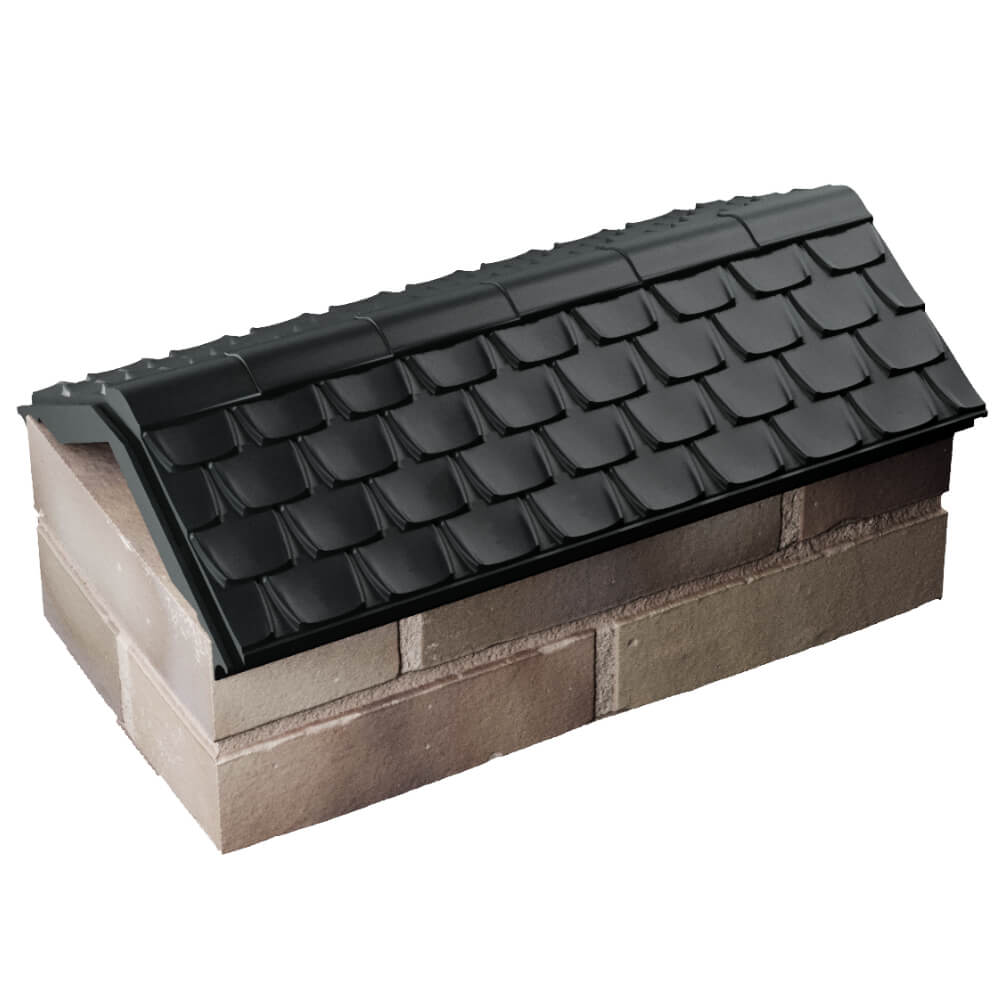 Парапет Zking Эльбрус Черный с посадкой на 1 кирпич (255мм) в Новосибирске фото