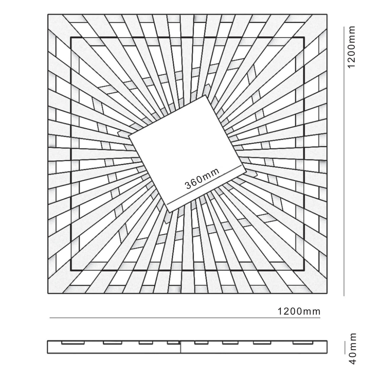 Приствольная решетка для дерева ZKING ATMOSPHERE 1.2х1.2м Черная в Новосибирске фото
