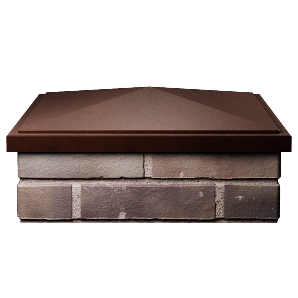 Колпак Zking БонаМоно Коричневый на столб 2х2 кирпича (515х515, 530х530мм) Новосибирск фото