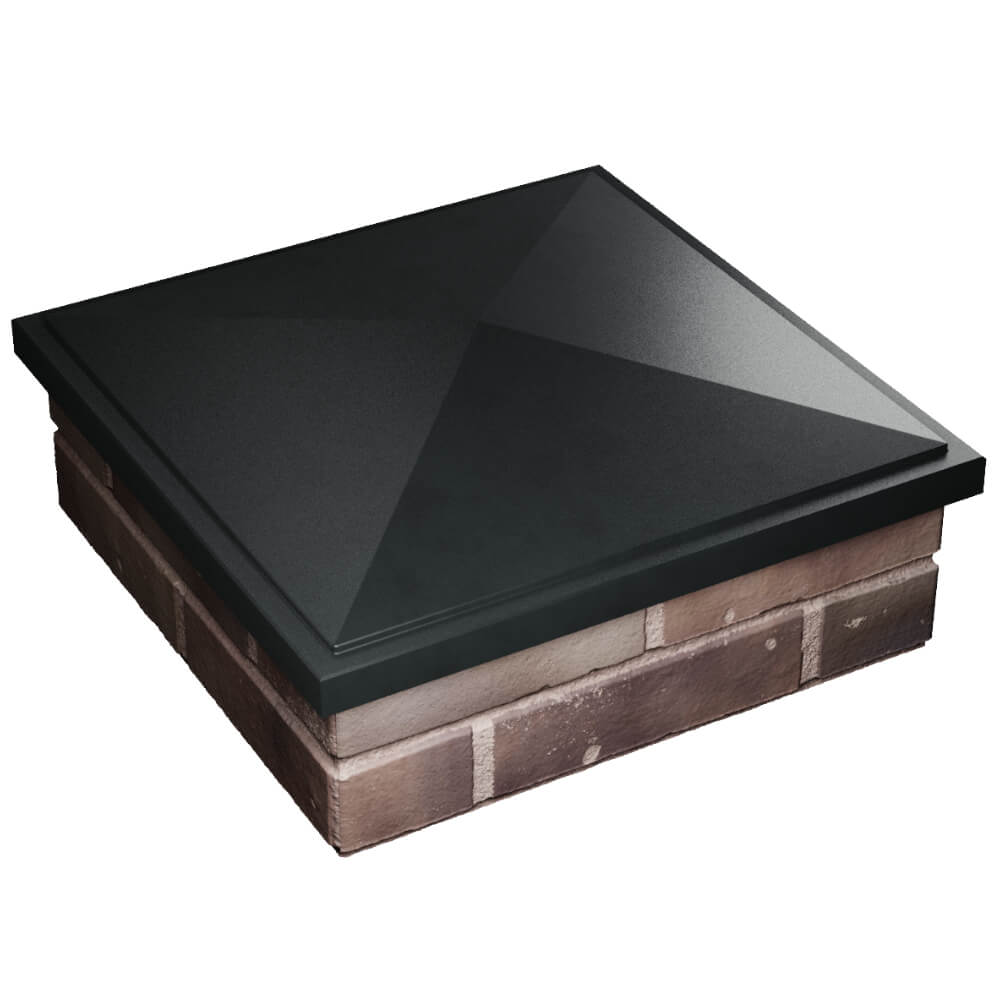 Колпак Zking БонаМоно Черный на столб 2х2 кирпича (515х515, 530х530мм) в Новосибирске фото