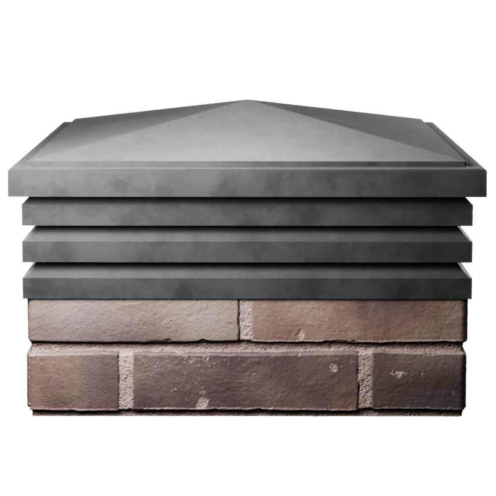 Колпак Zking Бона ХайТек Серый на столб 2х2 кирпича (513х513мм) Новосибирск фото