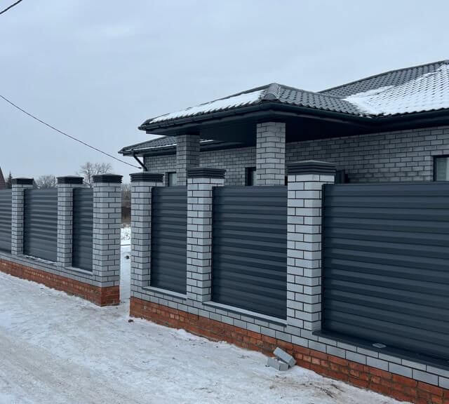 Колпак Zking Бона ХайТек Серый на столб 1.5х1.5 кирпича (385х385мм) в Новосибирске фото