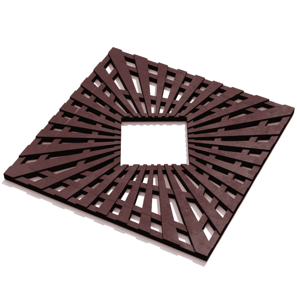 Приствольная решетка для дерева ZKING ATMOSPHERE 1.2х1.2м Коричневая в Новосибирске фото