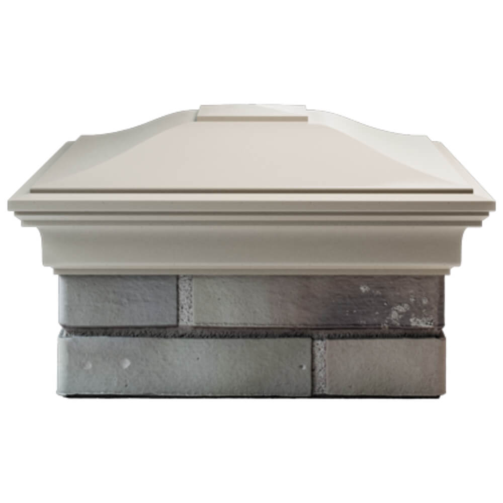 Колпак Zking Монблан Бежевый на столб 1.5х1.5 кирпича (385х385мм) Новосибирск фото