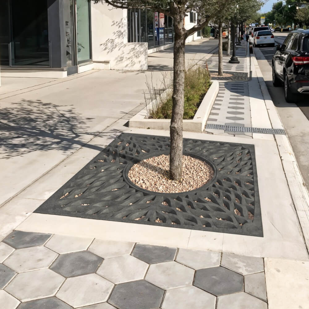 Приствольная решетка для дерева ZKING CRUST 2х2м Черная в Новосибирске фото