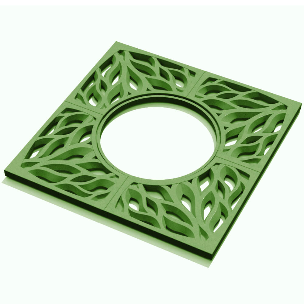 Приствольная решетка для дерева ZKING CRUST 1.2х1.2м Зеленая в Новосибирске фото