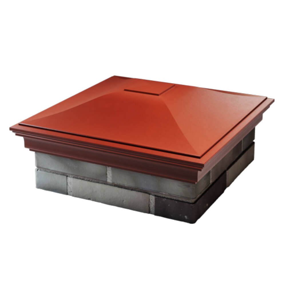 Колпак Zking Монблан Красный на столб 2х2 кирпича (515х515мм) в Новосибирске фото