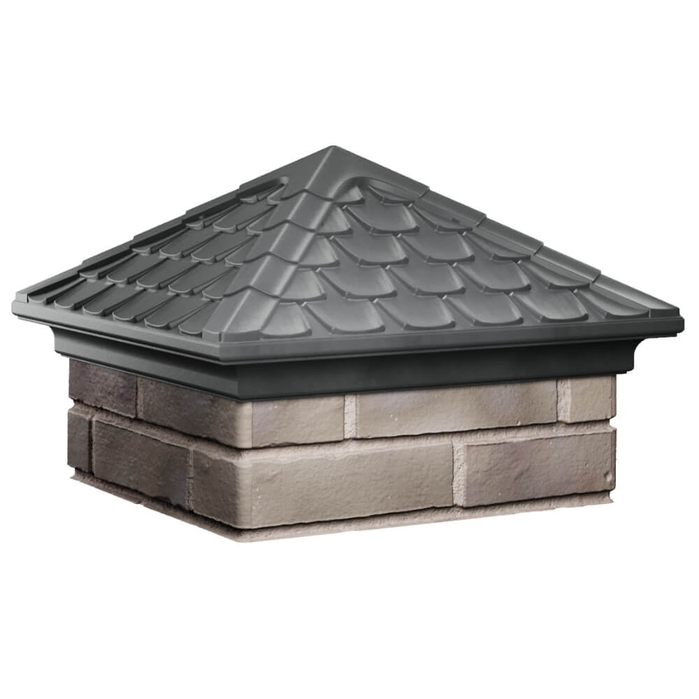 Колпак Zking Эльбрус Серый на столб 1.5х1.5 кирпича (385х385мм) в Новосибирске фото