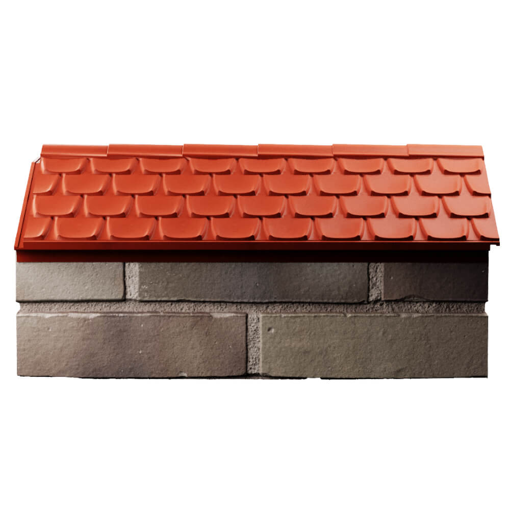 Парапет Zking Эльбрус Красный с посадкой на 1 кирпич (255мм) в Новосибирске фото