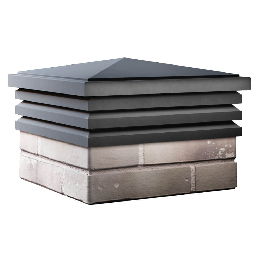 Колпак Zking Бона ХайТек Серый на столб 1.5х1.5 кирпича (385х385мм) в Новосибирске фото