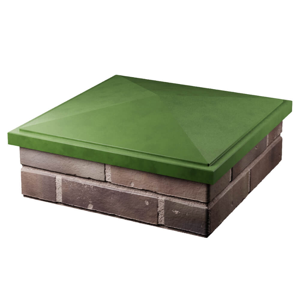 Колпак Zking БонаМоно Зеленый на столб 2х2 кирпича (515х515, 530х530мм) в Новосибирске фото