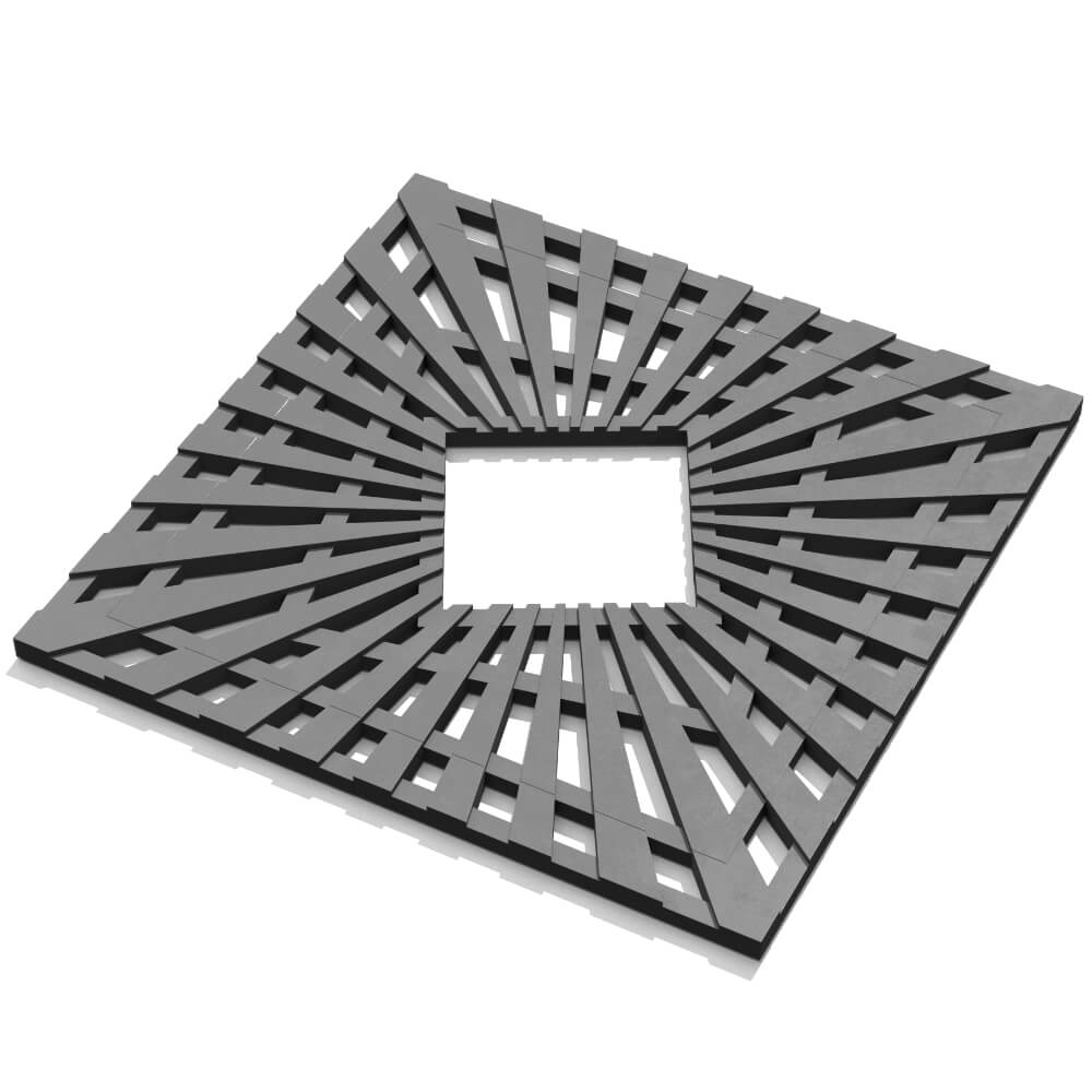 Приствольная решетка для дерева ZKING ATMOSPHERE 1.2х1.2м Серая в Новосибирске фото