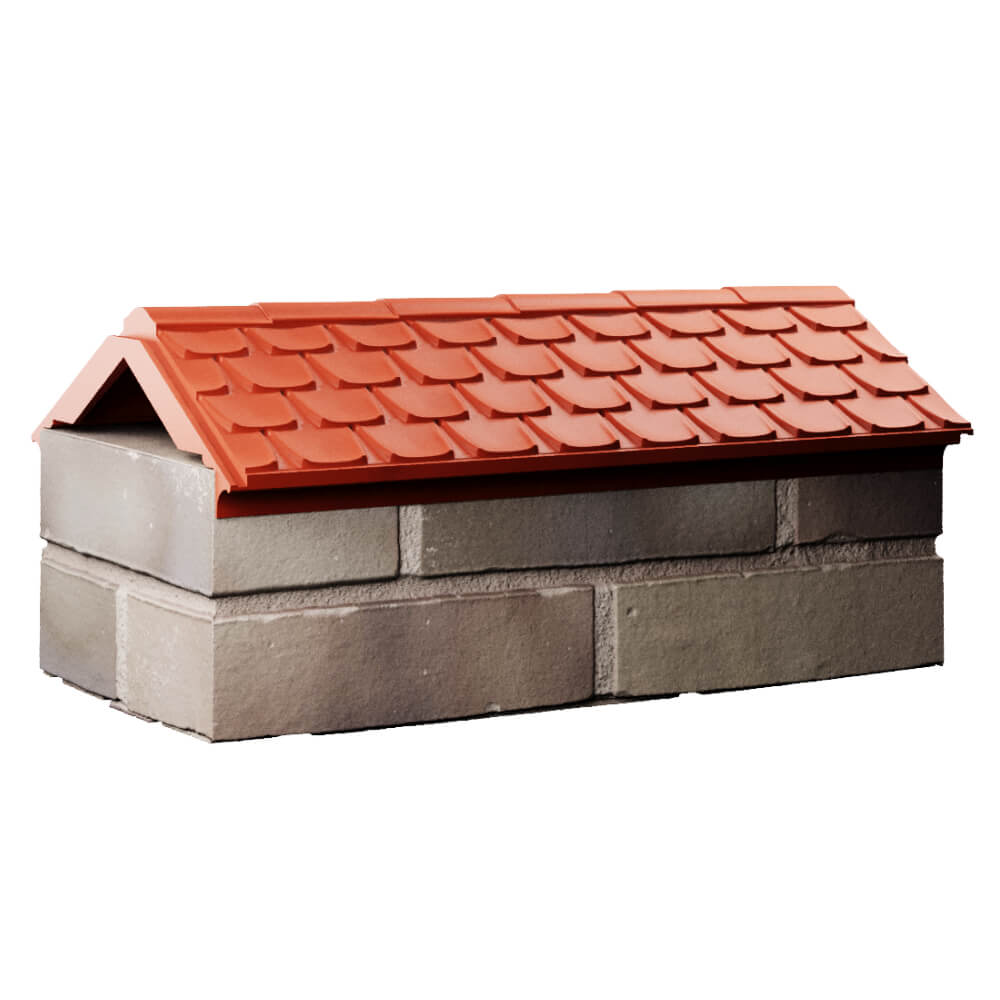 Парапет Zking Эльбрус Красный с посадкой на 1 кирпич (255мм) Новосибирск фото