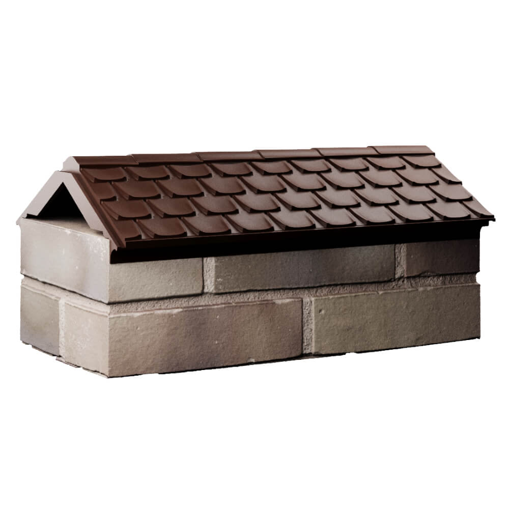 Парапет Zking Эльбрус Коричневый с посадкой на 1 кирпич (255мм) Новосибирск фото