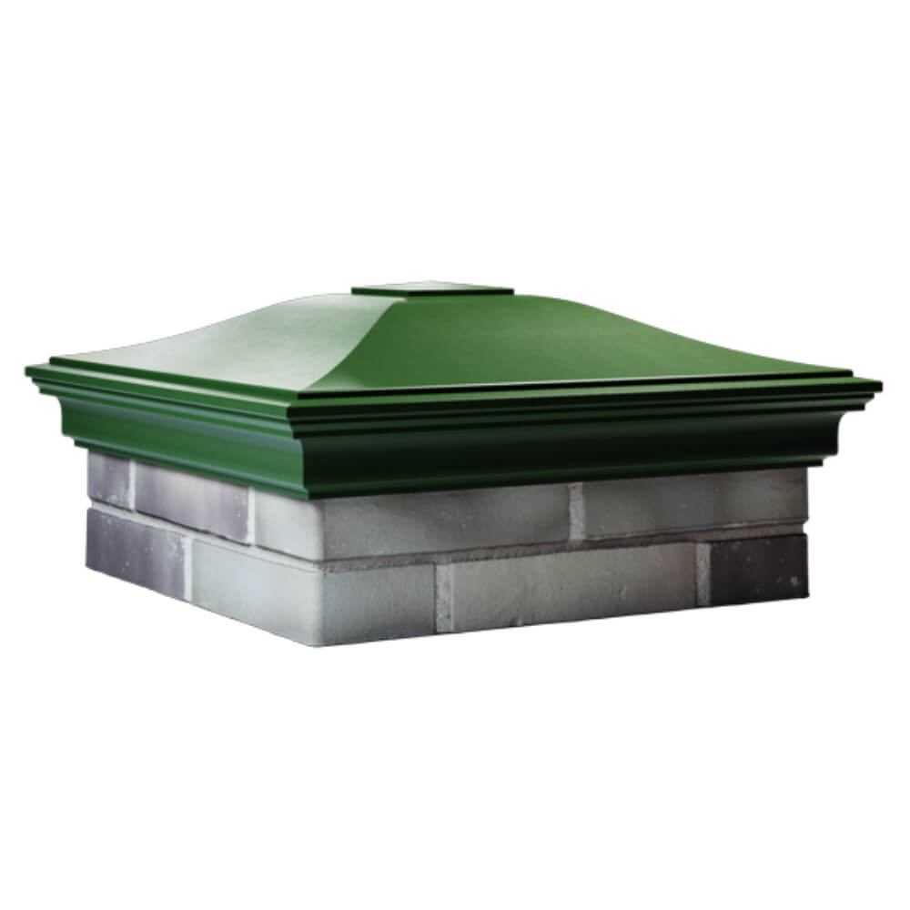 Колпак Zking Монблан Зеленый на столб 2х2 кирпича (515х515мм) в Новосибирске фото