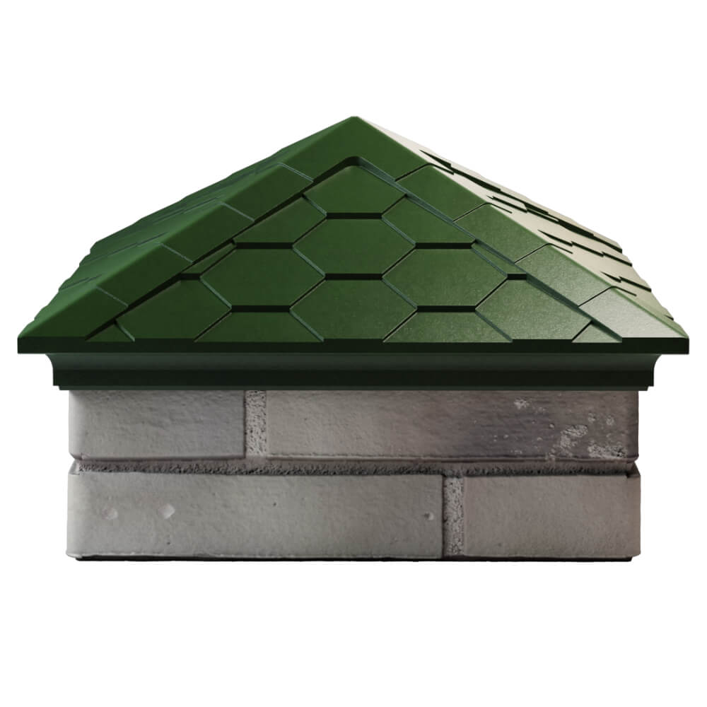 Колпак Zking Эверест Зеленый на столб 1.5х1.5 кирпича (390х390мм) Новосибирск фото