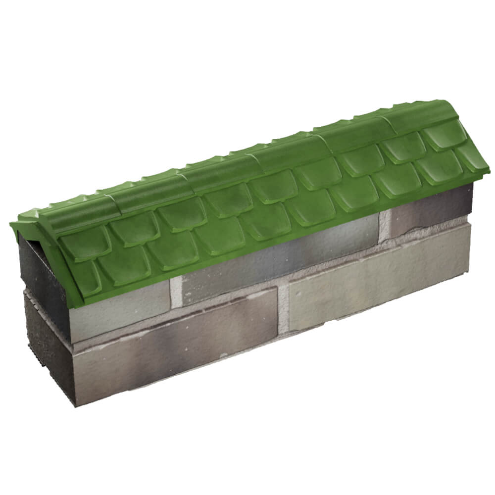Парапет Zking Эльбрус Зеленый с посадкой на 0.5 кирпича (130мм) в Новосибирске фото